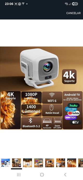 Proyector FHD NATIVO 1080 android, NUEVO