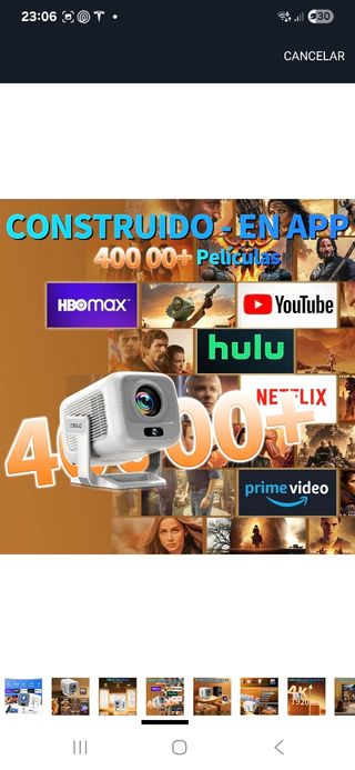 Proyector FHD NATIVO 1080 android, NUEVO