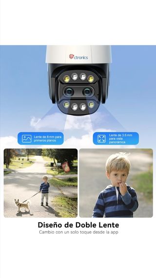 Cámara seguridad ctronics exterior