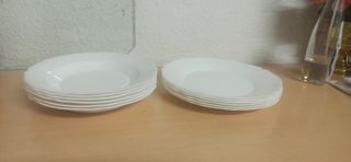 Platos porcelana blancos - 20 piezas