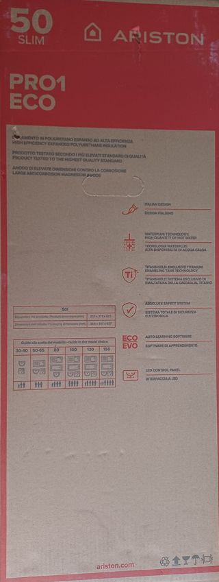 Calentador Ariston de 50 litros, sistema ECO