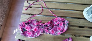 Bikini Tezenis rosa estampado flores-M/L
