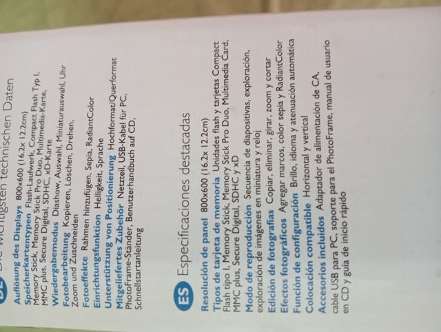 Marco fotos digital 8"