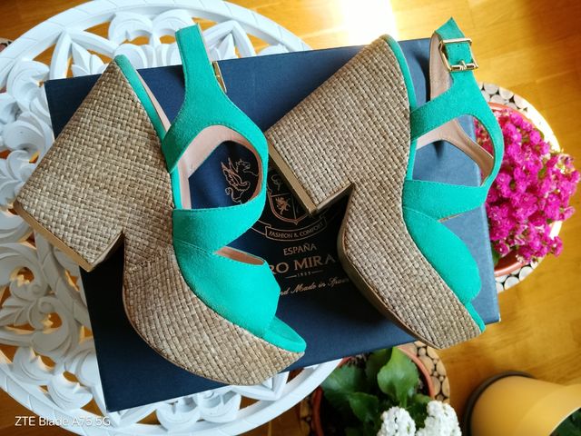 Sandalias Pedro Miralles turquesa