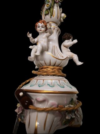  Lampada porcellana di capodimonte 