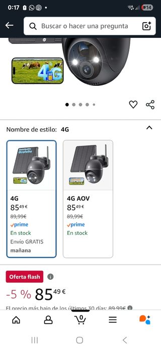 Cámara seguridad 4G solar