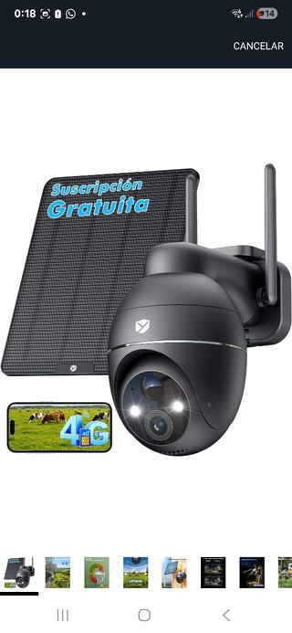 Cámara seguridad 4G solar