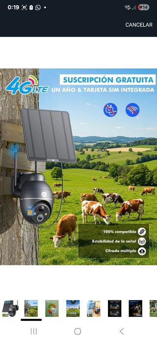 Cámara seguridad 4G solar