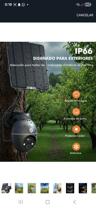 Cámara seguridad 4G solar