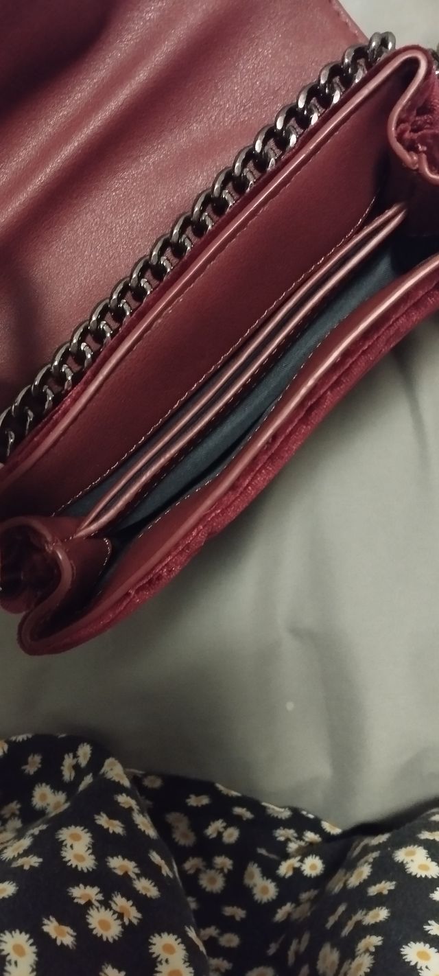 Bolso bandolera granate