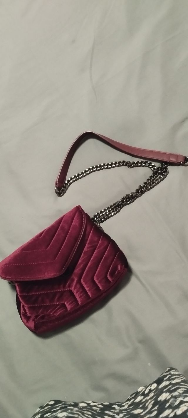 Bolso bandolera granate