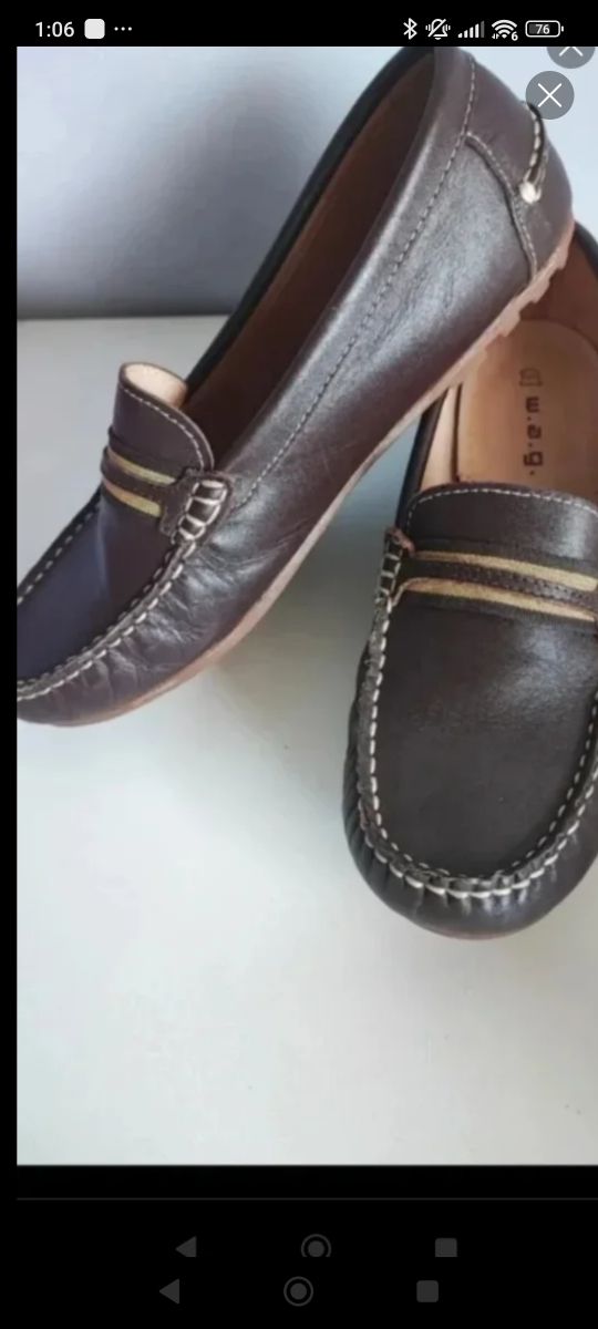 Mocasines Piel Niño Marrón