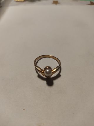 Bajada Conjunto perlas blancas/circonitas baño 9K