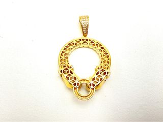 colgante oro 18k con circonita