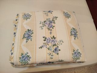 Edredón vintage de cama de 135cm - beige, azul
