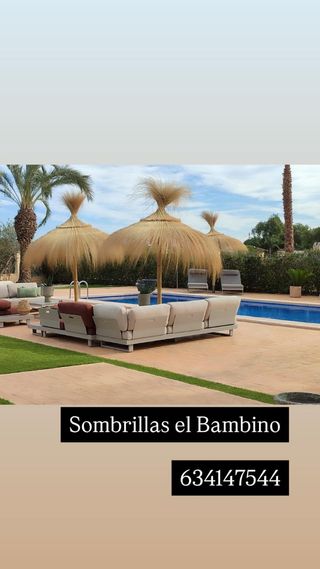 2 Sombrillas Paja - Techo Jardín