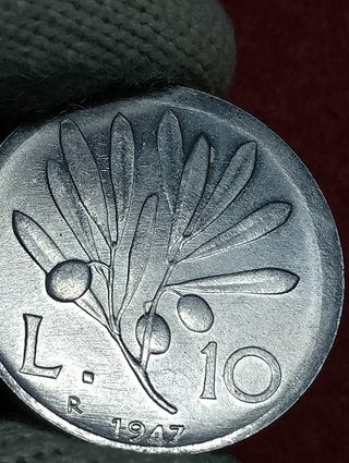 Moneta 10 Lire Italia 1947 COPIA