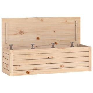 vidaXL Caja de almacenaje madera maciza de pino