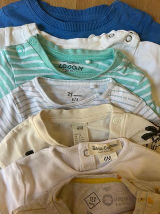 Lote 7 Camisetas ropa bebé 6M (68cm)