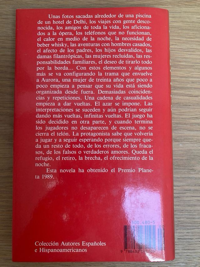 Libro “Queda la noche”. Premio Planeta 1989.