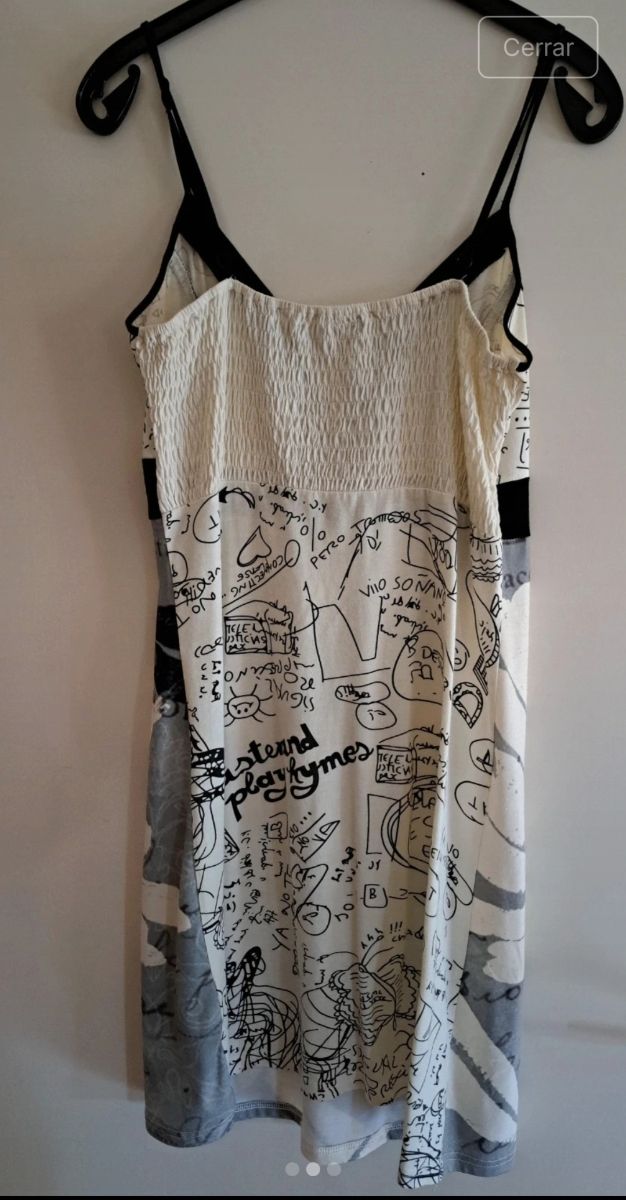 Vestido 101 idées gris, negro,crema