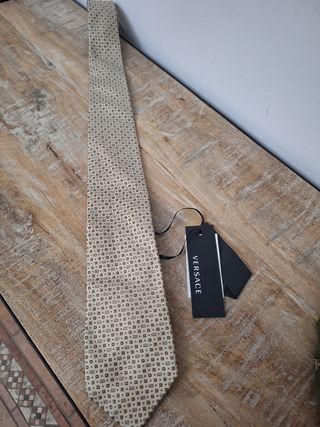 Cravatta Versace Beige/Marrone