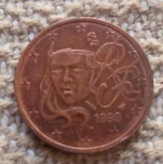 Moneda 2 céntimos Francia 1999