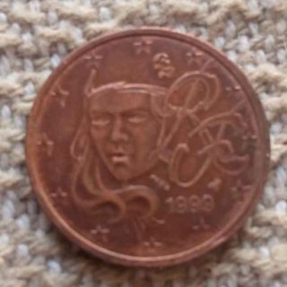 Moneda 2 céntimos Francia 1999