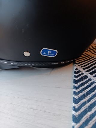 Casco moto vintage negro