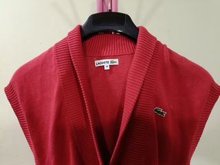 Chaleco Lacoste rojo mujer sin mangas