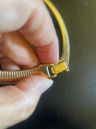 Collana Napier oro beige vintage