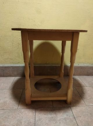Mesa camilla madera beige