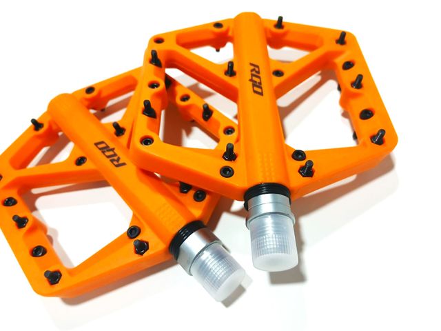 Pedales plataforma MTB naranja