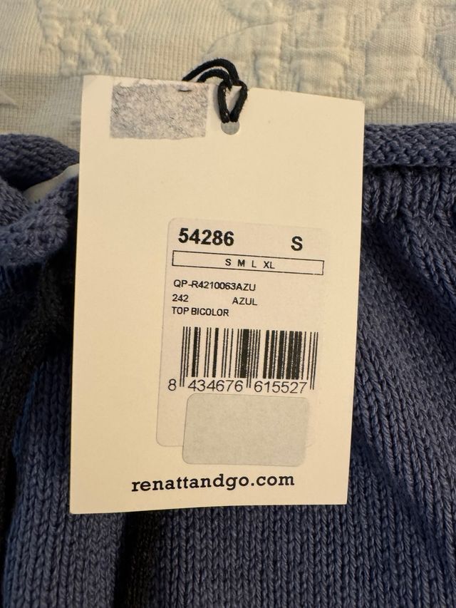 Top renatta&go palabra de honor azul marino