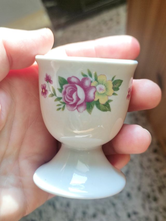Lote 4 hueveras porcelana vintage - 4uds