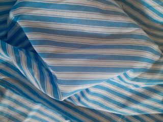 Coprisedie blu & bianche a righe