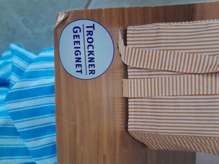 Coprisedie blu & bianche a righe