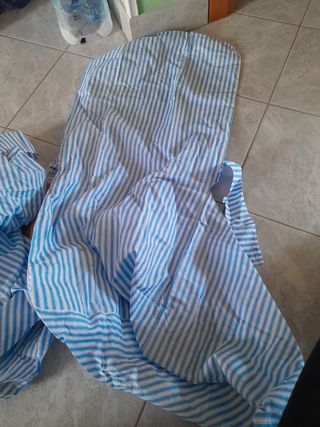 Coprisedie blu & bianche a righe