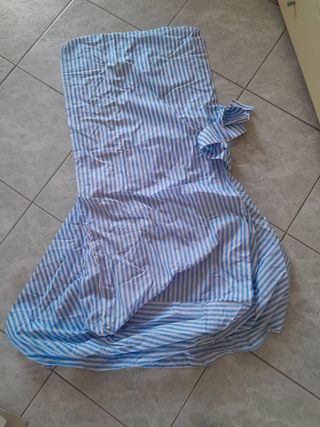 Coprisedie blu & bianche a righe