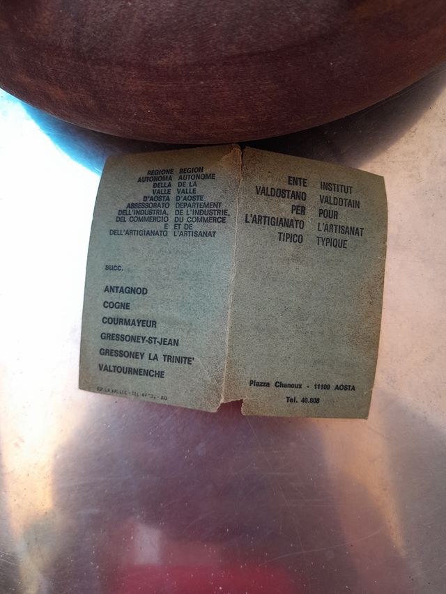 Grolla in legno Valdostana