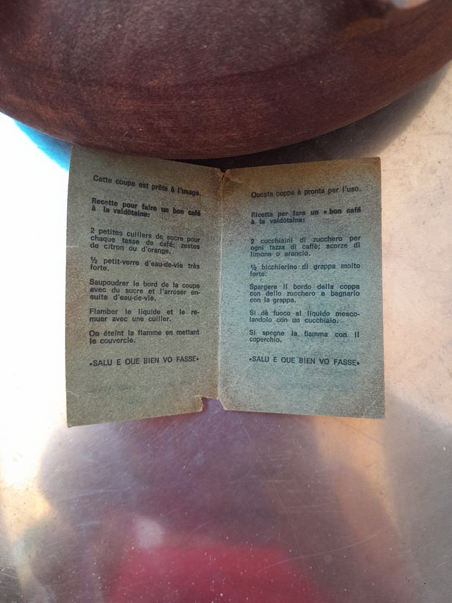 Grolla in legno Valdostana