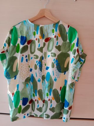 Blusa estampada multicolor