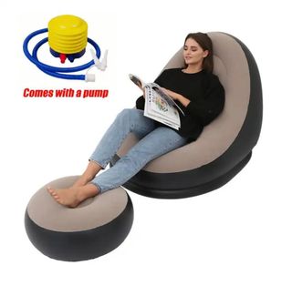 Poltrona gonfiabile + poggiapiedi e gondiatore