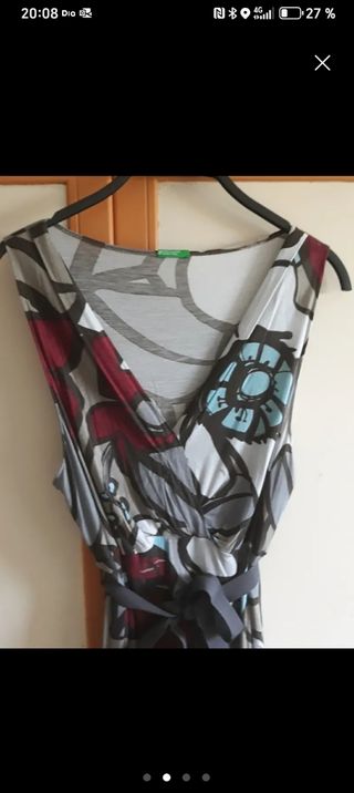 Vestido Benetton midi flores