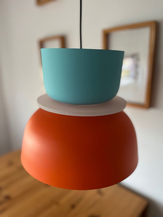 Lampada a sospensione bicolore