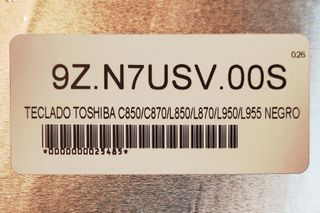 Teclado Toshiba 9Z.N7USV.00S
