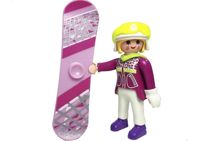 Esquiadora Snowboard Playmobil