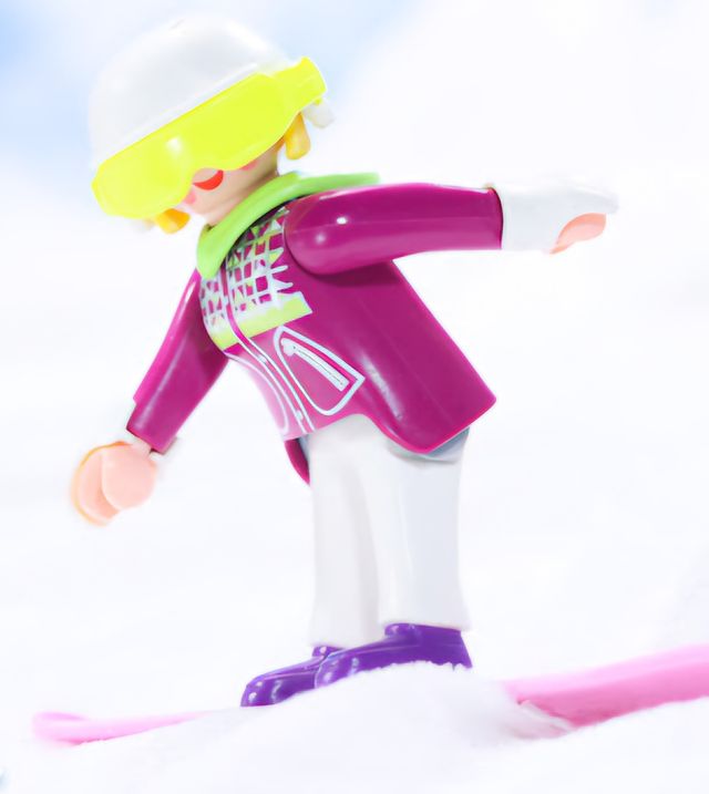 Esquiadora Snowboard Playmobil