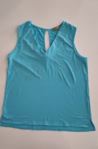 Top estivo celeste donna