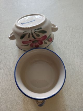 2 Tazze Ceramica, Blu e Bianco